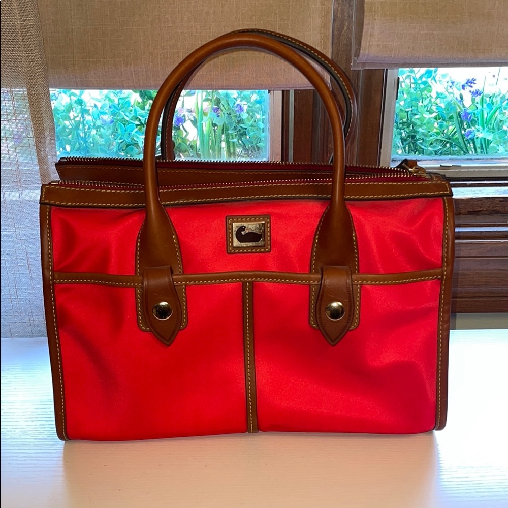 Red and Brown Handbag